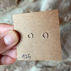last pair! ✨ Sterling Silver Abstract Circle Stud Earrings